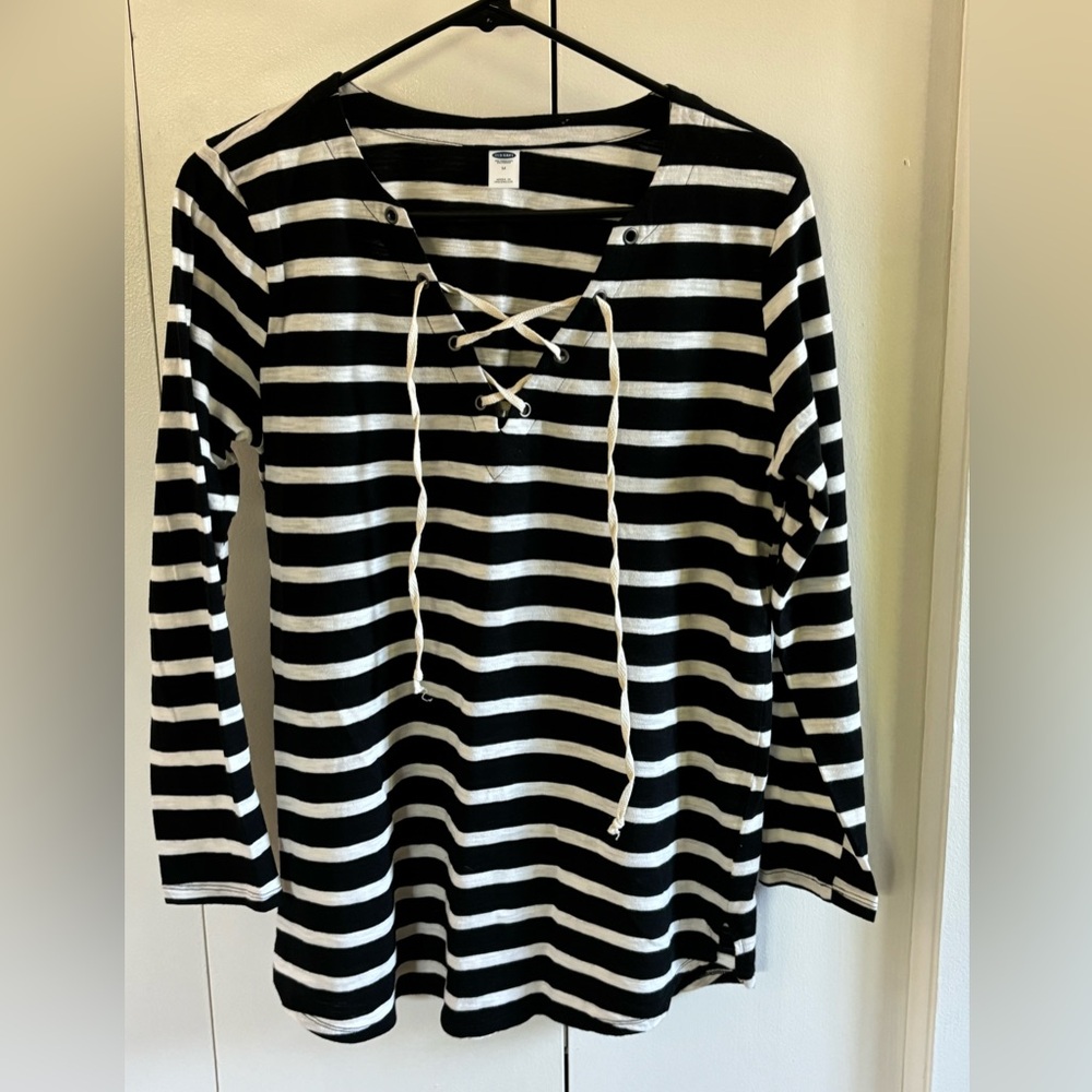 Black and White Striped top